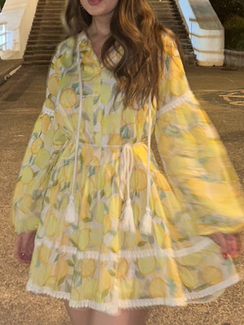 Avec Les Filles Limoncello Cotton Prairie Mini Dress - Picture 6 of 6